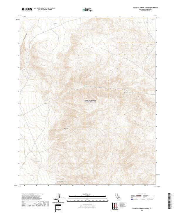 Mountain Springs Canyon, CA — USGS 7.5-minute topo (2021)