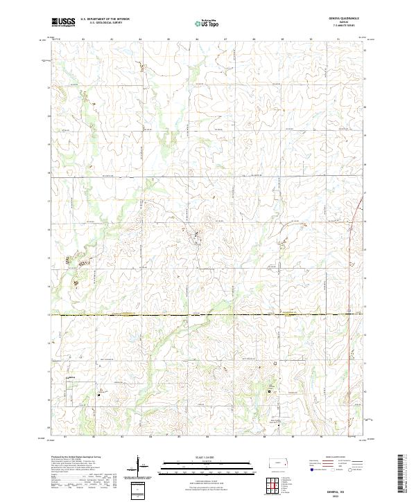 Geneva, KS — USGS 7.5-minute topo (2022)