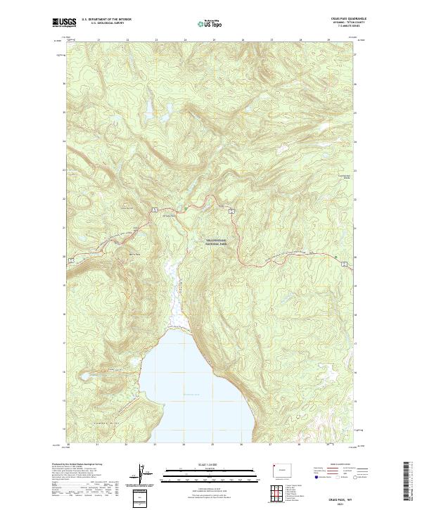 Craig Pass, WY — USGS 7.5-minute topo (2021)