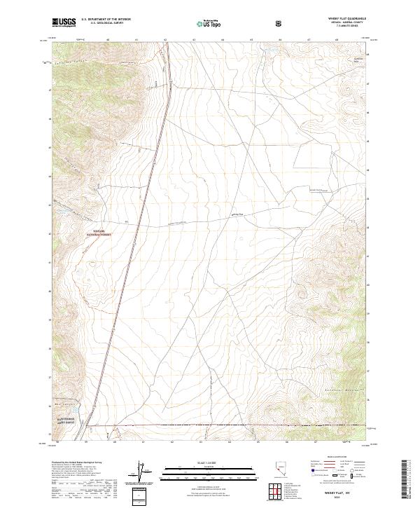 Whisky Flat, NV — USGS 7.5-minute topo (2021)