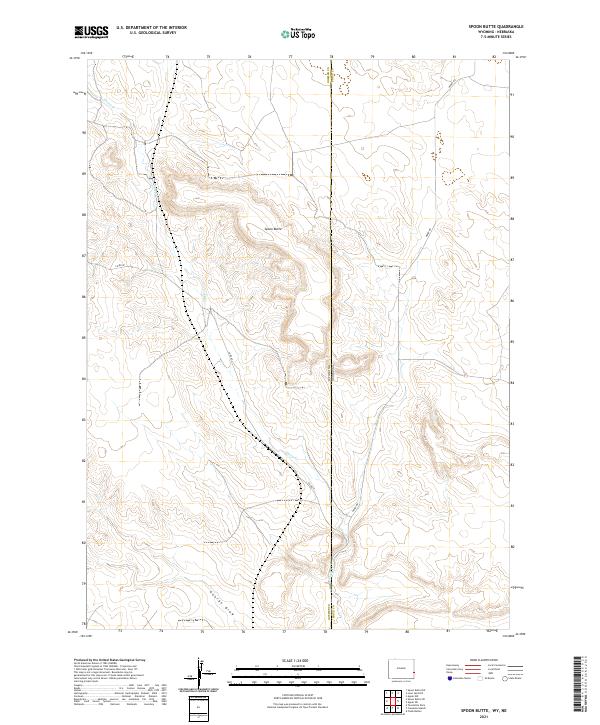 Spoon Butte, WY-NE — USGS 7.5-minute topo (2021)