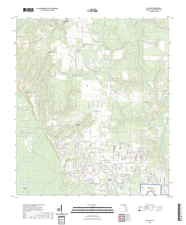Wallace, FL — USGS 7.5-minute topo (2024)