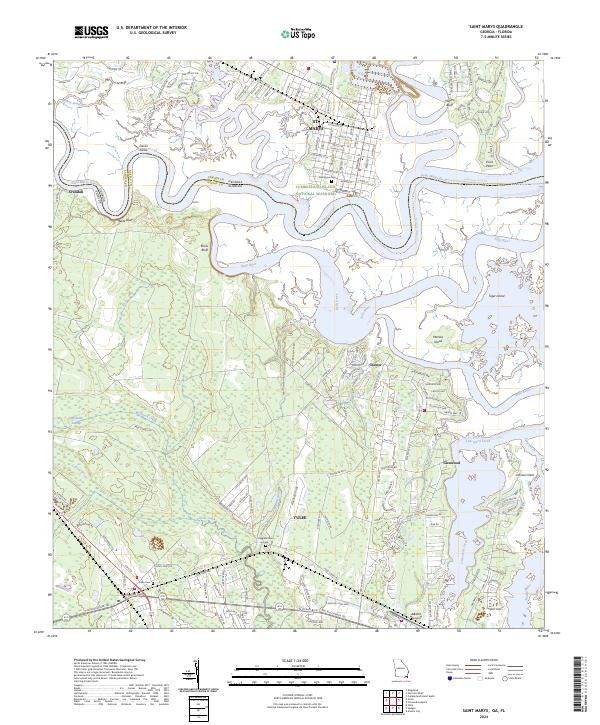 Saint Marys, GA-FL — USGS 7.5-minute topo (2024)