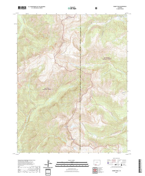 Summit Peak, CO — USGS 7.5-minute topo (2022)
