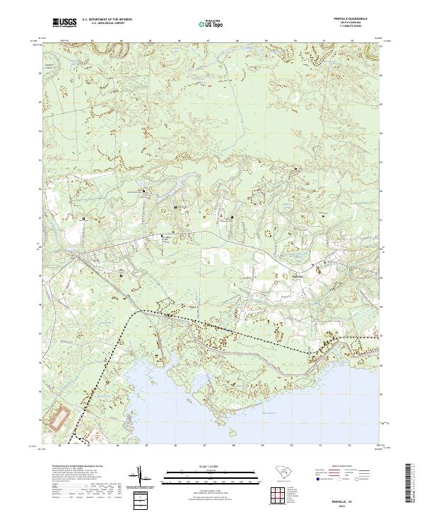 Pineville, SC — USGS 7.5-minute topo (2024)