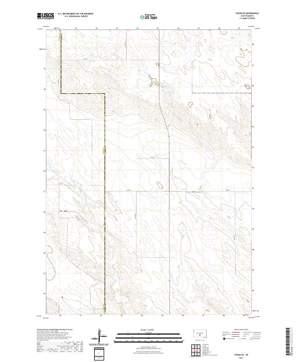 Vivian SE, SD — USGS 7.5-minute topo (2021)