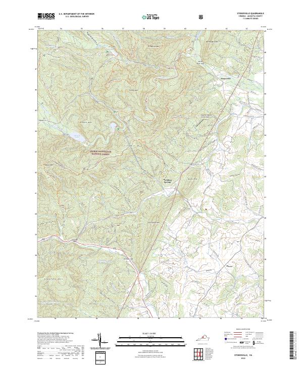 Stokesville, VA — USGS 7.5-minute topo (2022)