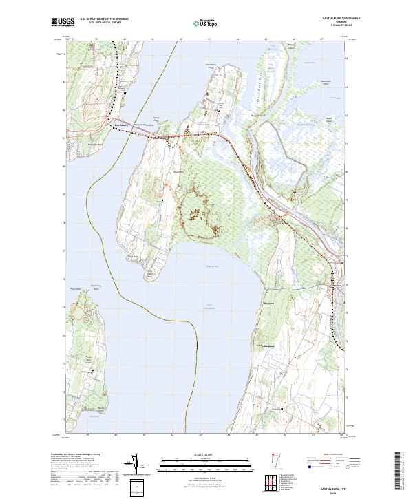 East Alburg, VT — USGS 7.5-minute topo (2024)