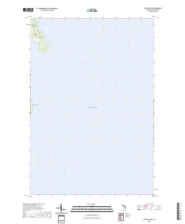 Point Detour, MI — USGS 7.5-minute topo (2023)