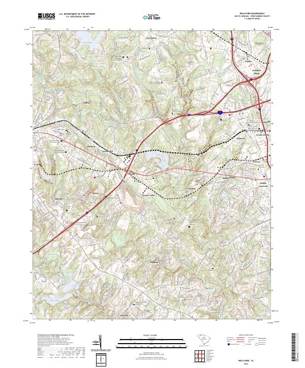 Wellford, SC — USGS 7.5-minute topo (2024)