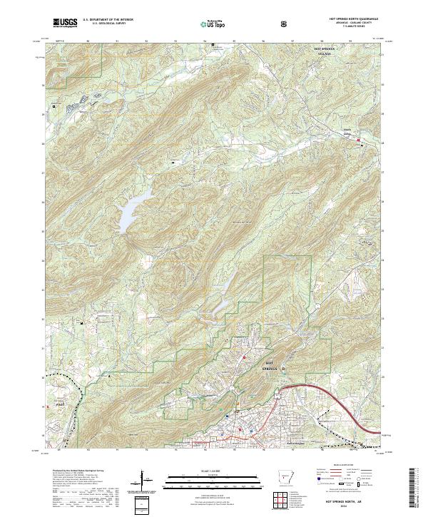 Hot Springs North, AR — USGS 7.5-minute topo (2024)