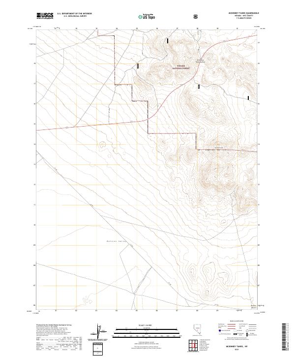 McKinney Tanks, NV — USGS 7.5-minute topo (2021)