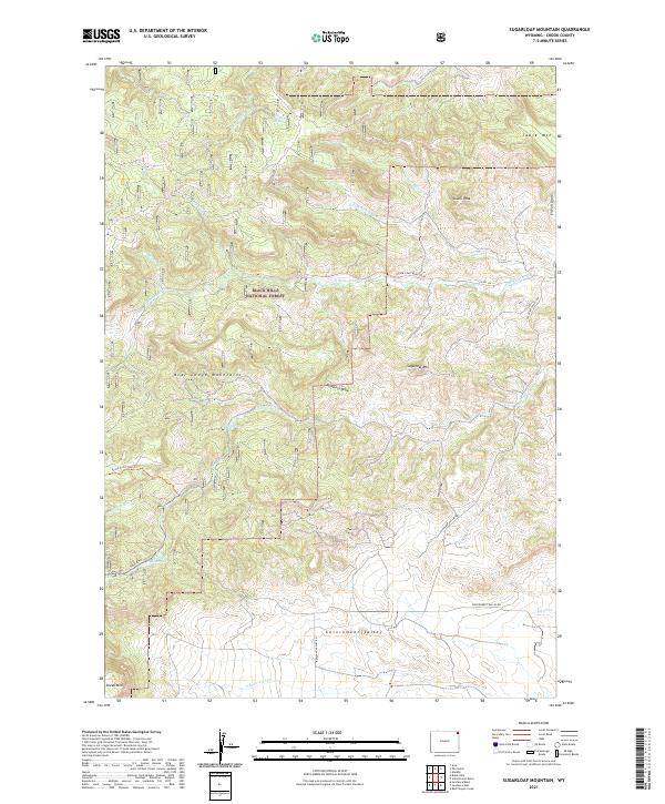 Sugarloaf Mountain, WY — USGS 7.5-minute topo (2021)