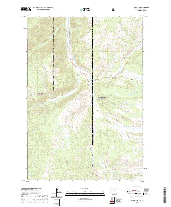 Divide Lake, WY-MT — USGS 7.5-minute topo (2021)