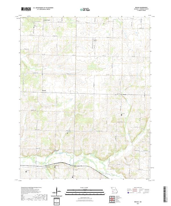 Rescue, MO — USGS 7.5-minute topo (2021)