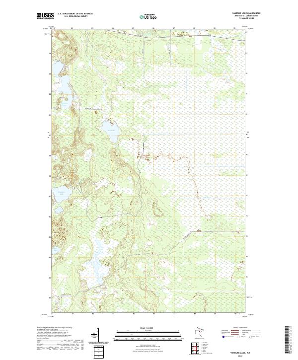 Vanduse Lake, MN — USGS 7.5-minute topo (2022)