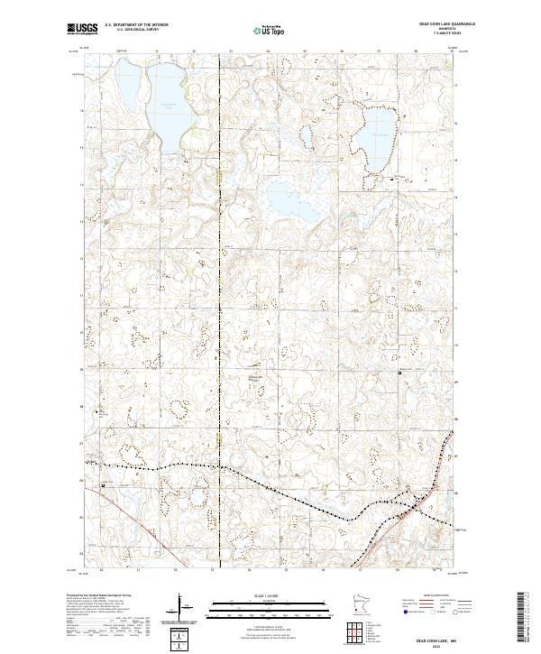 Dead Coon Lake, MN — USGS 7.5-minute topo (2022)