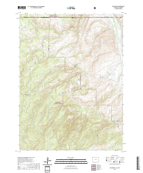 Old Roach, CO-WY — USGS 7.5-minute topo (2022)