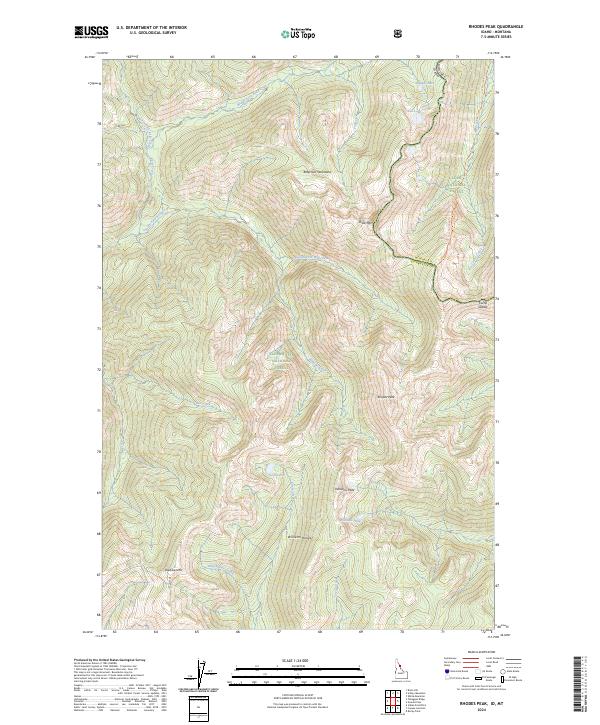 Rhodes Peak, ID-MT — USGS 7.5-minute topo (2024)