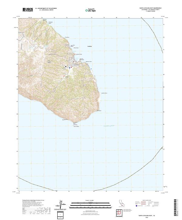 Santa Catalina East, CA — USGS 7.5-minute topo (2022)