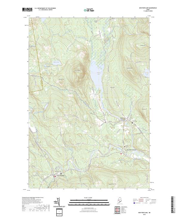New Portland, ME — USGS 7.5-minute topo (2024)