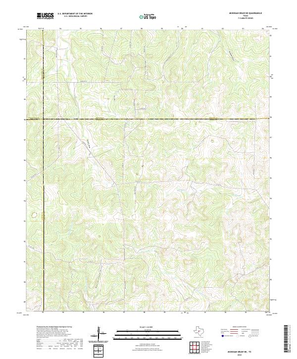McKegan Draw NE, TX — USGS 7.5-minute topo (2022)