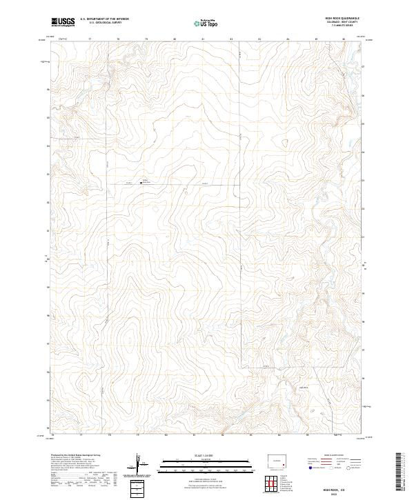 High Rock, CO — USGS 7.5-minute topo (2022)