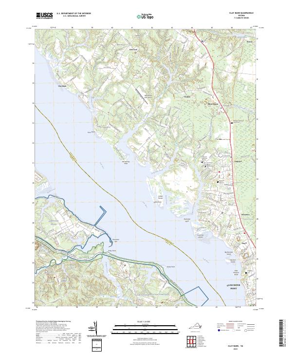 Clay Bank, VA — USGS 7.5-minute topo (2023)