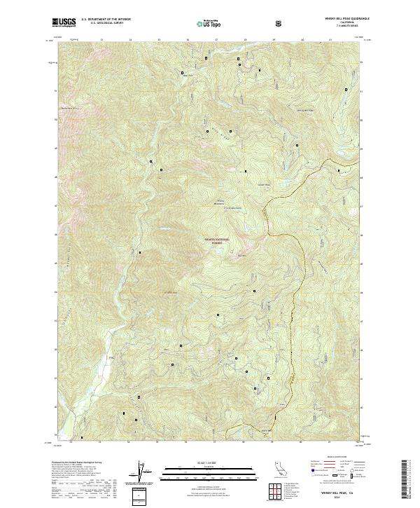 Whisky Bill Peak, CA — USGS 7.5-minute topo (2021)