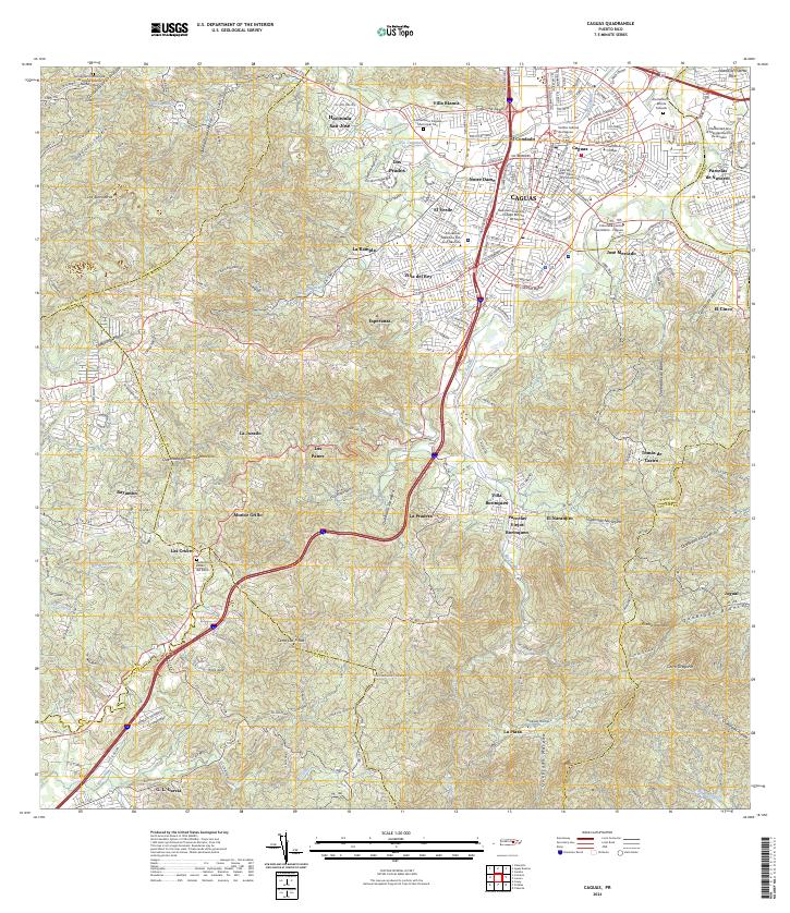 Caguas, PR — USGS 7.5-minute topo (2024)