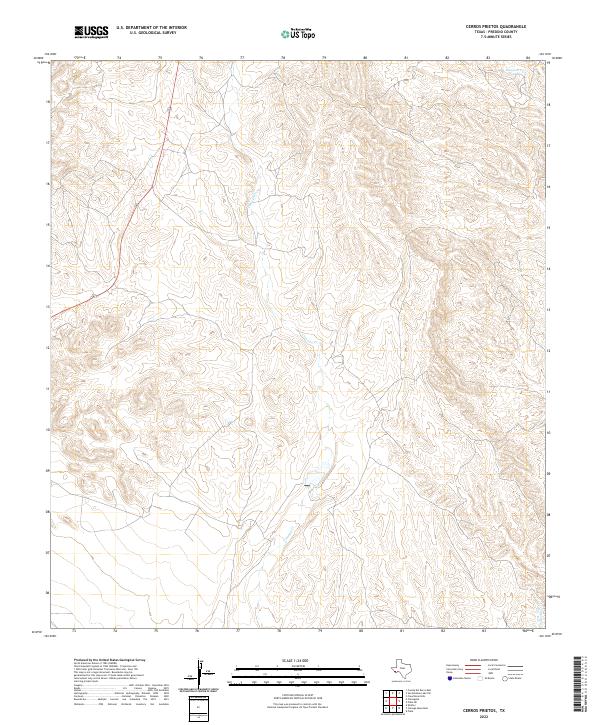 Cerros Prietos, TX — USGS 7.5-minute topo (2022)