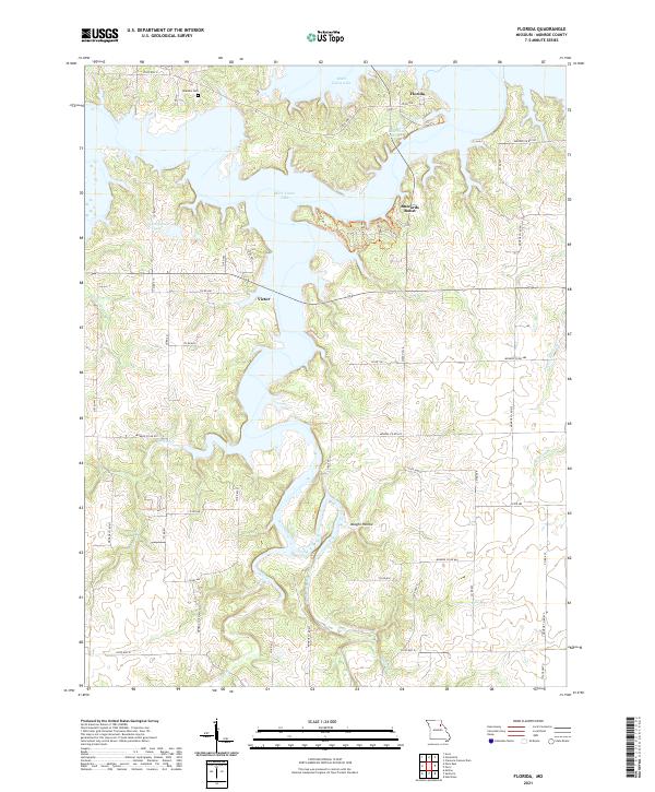 Florida, MO — USGS 7.5-minute topo (2021)