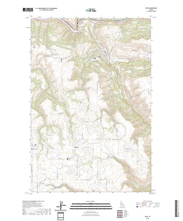 Peck, ID — USGS 7.5-minute topo (2024)