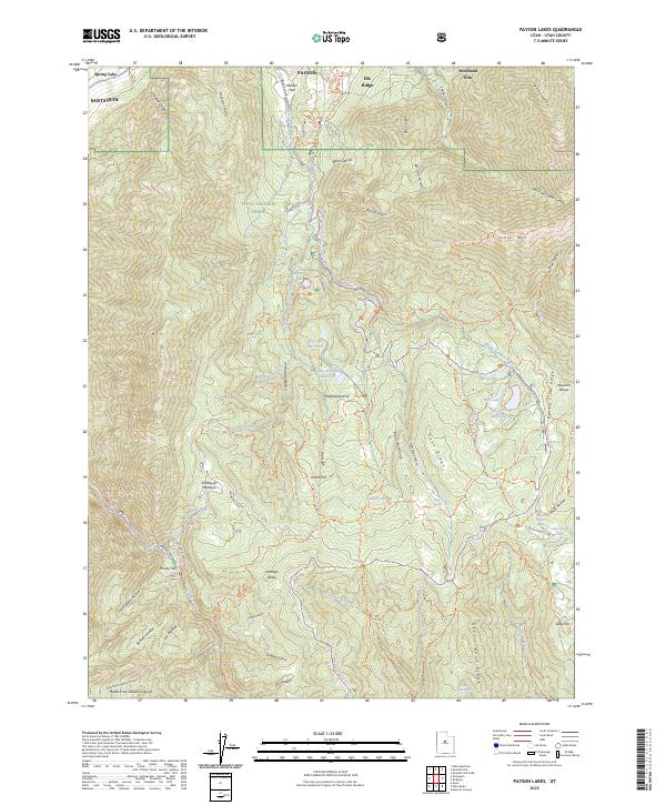 Payson Lakes, UT — USGS 7.5-minute topo (2023)