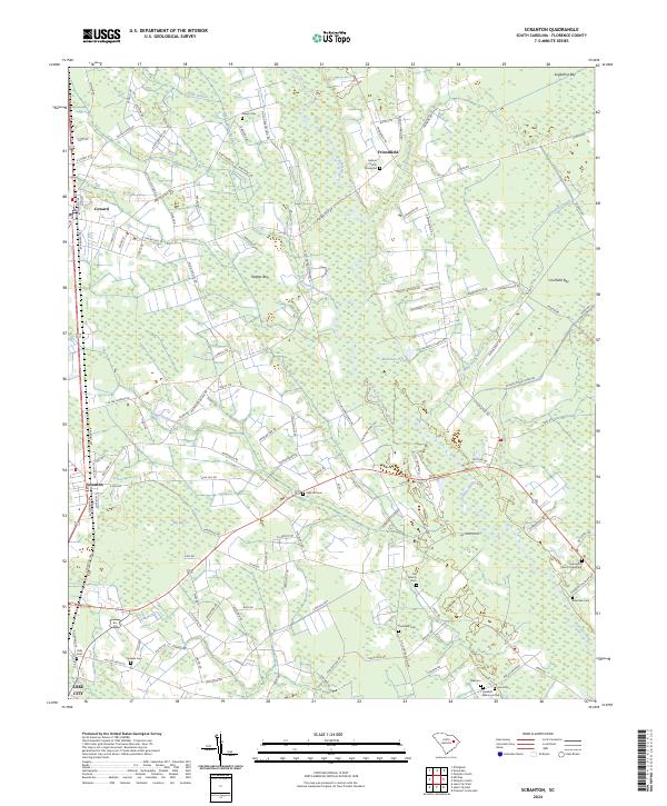 Scranton, SC — USGS 7.5-minute topo (2024)
