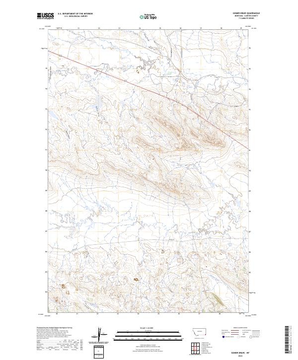 Gomer Draw, MT — USGS 7.5-minute topo (2024)