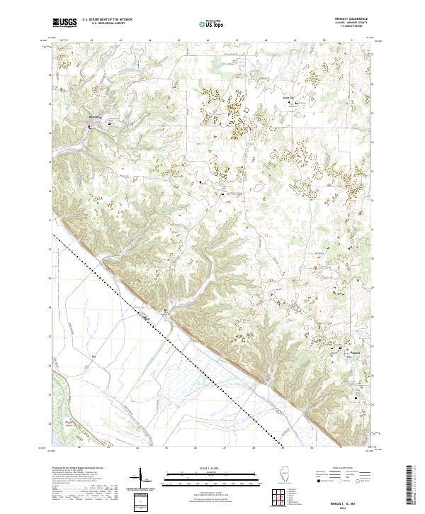 Renault, IL-MO — USGS 7.5-minute topo (2024)