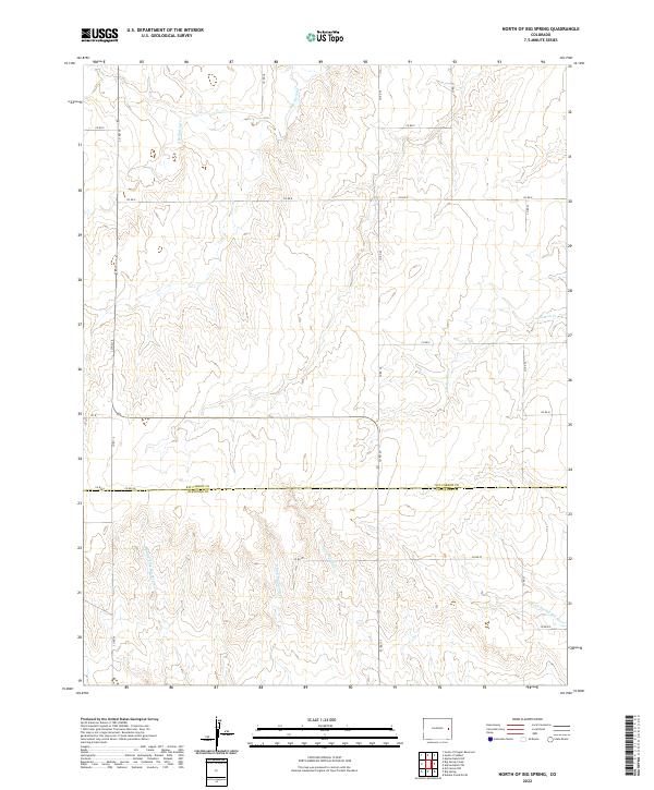 North of Big Spring, CO — USGS 7.5-minute topo (2022)