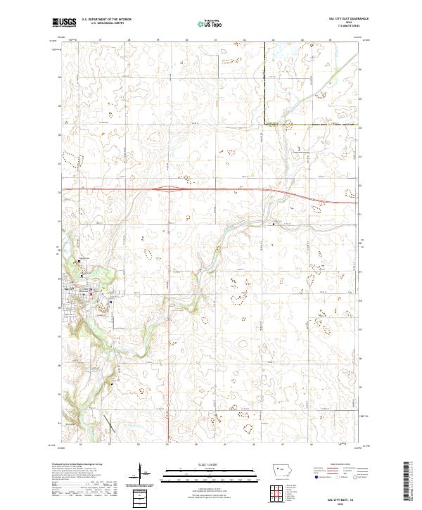 Sac City East, IA — USGS 7.5-minute topo (2022)