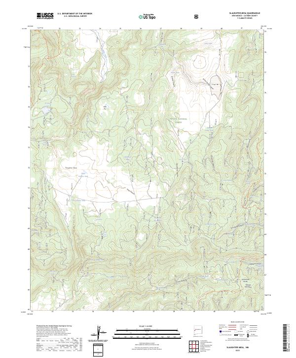 Slaughter Mesa, NM — USGS 7.5-minute topo (2023)