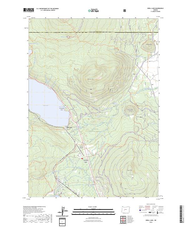 Odell Lake, OR — USGS 7.5-minute topo (2024)