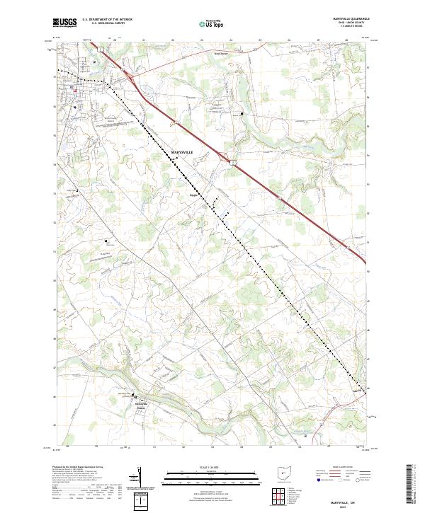 Marysville, OH — USGS 7.5-minute topo (2023)