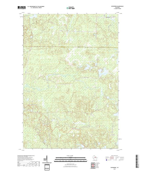 Enterprise, WI — USGS 7.5-minute topo (2022)