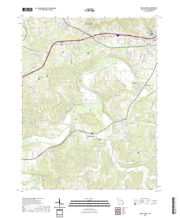 Gray Summit, MO — USGS 7.5-minute topo (2021)