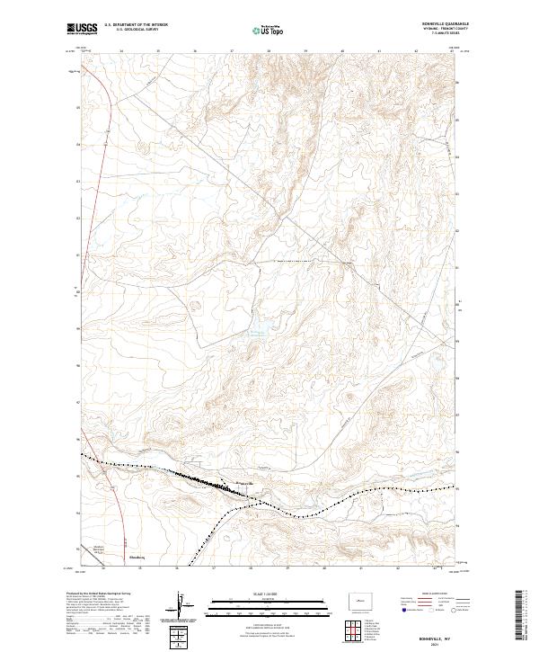 Bonneville, WY — USGS 7.5-minute topo (2021)