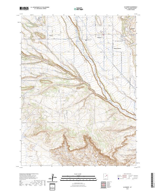 Altamont, UT — USGS 7.5-minute topo (2023)