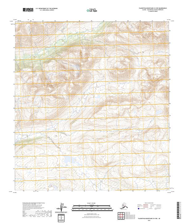 Talkeetna Mountains D-4 NW, AK — USGS 7.5-minute topo (2023)