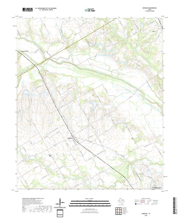 Emhouse, TX — USGS 7.5-minute topo (2022)