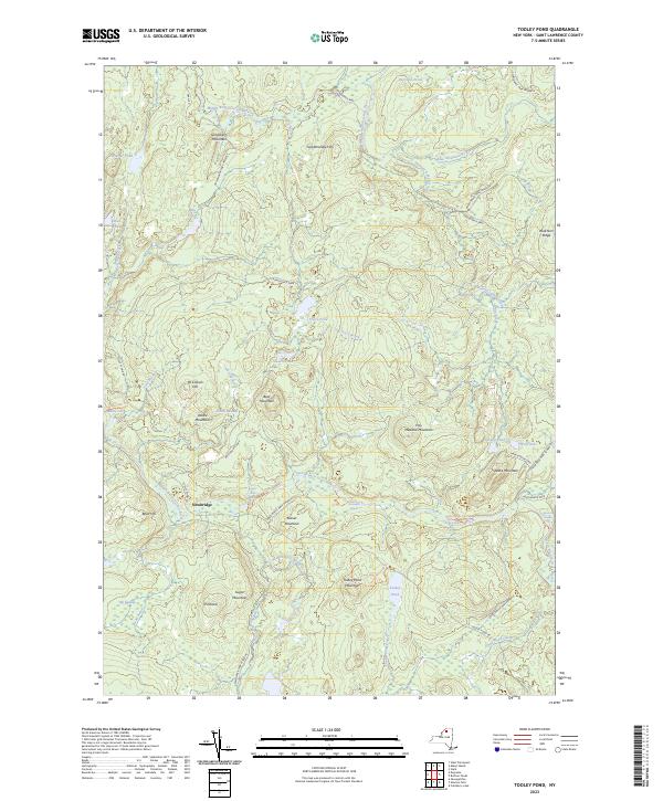 Tooley Pond, NY — USGS 7.5-minute topo (2023)