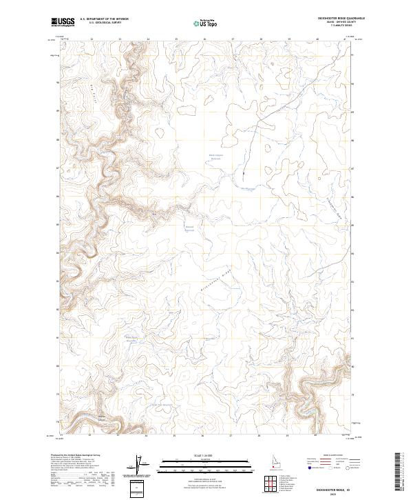 Dickshooter Ridge, ID — USGS 7.5-minute topo (2023)